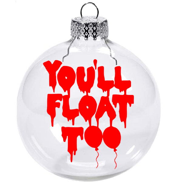 It Ornament Christmas Shatterproof Disc Pennywise You'll Float Too Clown Penny Wise Clown Derry Losers Club Horror Halloween Shipping Merch Massacre