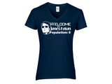 True Crime Ladies V Neck T Shirt Adult S-3X Jim Jones Cult Leader Jonestown Serial Killer Peoples Temple Horror Free Shipping Merch Massacre
