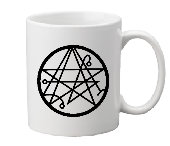 Lovecraft Mug Coffee Cup White Necronomicon Elder Sign Cthulhu HP Arkham Miskatonic Weird Tales Sci Fi Horror Halloween Free Shipping Merch Massacre