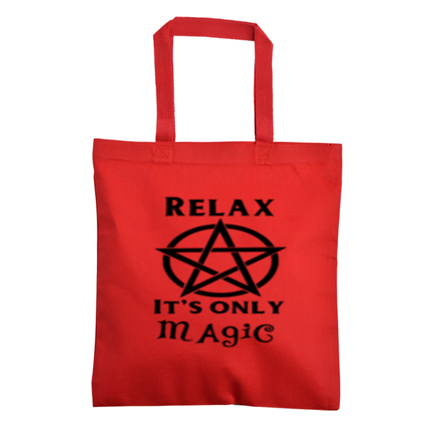 The Craft Canvas Tote Bag Witch Relax It's Only Magic Horror Free Shipping Merch Massacre