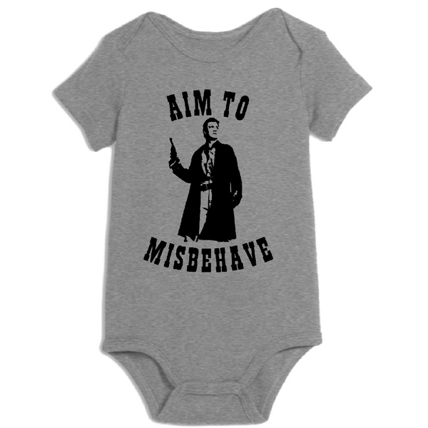 Firefly Baby Infant Youth Bodysuit Romper NB-24 Months Aim to Misbehave Serenity Mal Science Fiction Sci Fi Western Free Shipping Merch Massacre