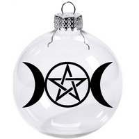 Witch Ornament Christmas Shatterproof Disc Moon Pentagram Wicca Wiccan Coven Witches Witchcraft Scary Horror Halloween TV Free Shipping Merch Massacre