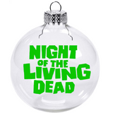 Night of the Living Dead Ornament Christmas Shatterproof Disc Zombie Horror Classic Zombies Undead Romero Halloween Scary Free Shipping Merch Massacre