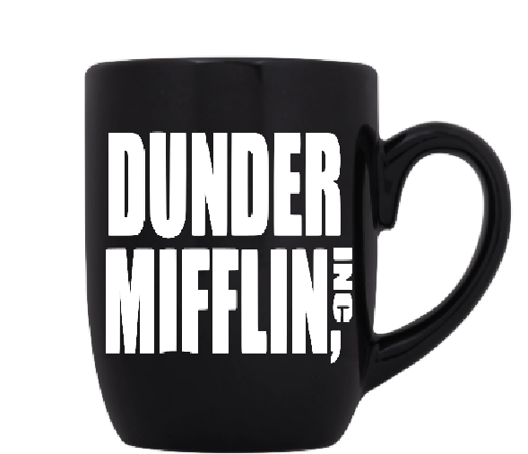 Office Mug Coffee Cup Black Dunder Mifflin Dwight Schrute Michael Scott Jim Halpert Beet Farm TV Show Comedy Funny LOL Free Shipping Merch Massacre