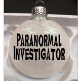 Paranormal Ornament Glitter Christmas Shatterproof Investigator Ghost Hunter Spirit Hunting Supernatural Sci Fi Horror Free Shipping Merch Massacre