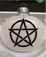 Witch Ornament Christmas Glitter Shatterproof Pentagram Wicca Wiccan Magic Coven Witches Witchcraft Horror Halloween Free Shipping Merch Massacre