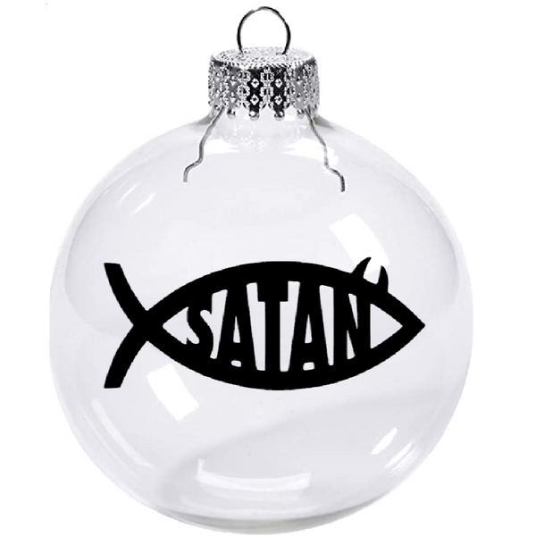 Satanism Ornament Christmas Shatterproof Disc Pentagram Satan Fish Satanic Hail Ave Satana 666 Devil Worship Halloween Free Shipping Merch Massacre