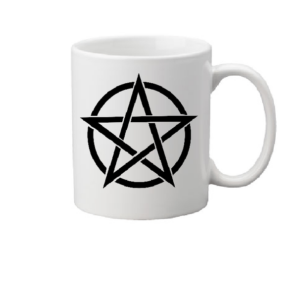 Wicca Mug Coffee Cup White Witch Wiccan Pentagram Star Magic Magick Witchcraft Halloween Free Shipping Merch Massacre