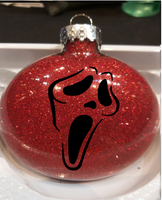 Scream Ornament Glitter Christmas Shatterproof Stab Scary Ghost Serial Killer Slasher What's Your Favorite Scary Movie? Free Shipping Merch Massacre