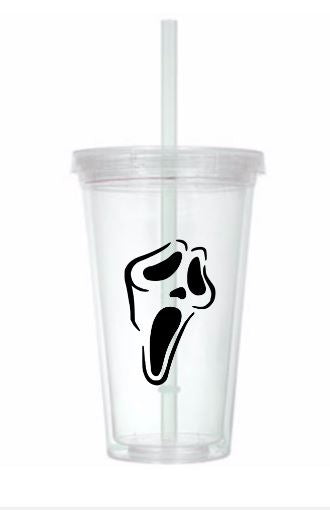 Scream Tumbler Cup Scary Movie Slasher Serial Killer True Crime Horror Sci Fi Halloween Nerd Geek Halloween Free Shipping Merch Massacre