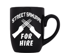Shadowrun Mug Coffee Cup Black Street Samurai For Hire Decker Slot Off Frag Face RPG Role Playing Video Game Sci Fi Free Shipping Merch Massacre