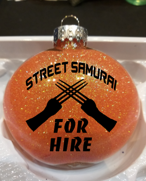 Gamer Ornament Glitter Christmas Shatterproof Shadowrun Shadow Run Street Samurai Decker For Hire Sci Fi RPG Tabletop Free Shipping Merch Massacre