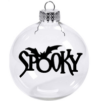 Spooky Ornament Christmas Shatterproof Disc Hallowen Bat Trick or Treat Funny Scary Horror October December Free Shipping Merch Massacre