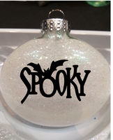 Spooky Ornament Glitter Christmas Shatterproof Disc Hallowen Bat Trick or Treat Funny Scary Horror October December Free Shipping Merch Massacre
