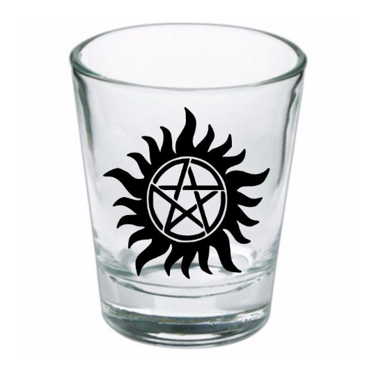 Supernatural Shot Glass Star Winchester Horror Free Shipping Merch Massacre