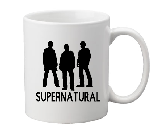 Supernatural Mug Coffee Cup White Winchester Brothers Assbutt Star Devil's Trap Sam Dean Cass Castiel Bobby Free Shipping Merch Massacre