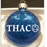 Gamer Ornament Glitter Christmas Shatterproof THAC0 THACO Dungeons and Dragons d20 Game Gaming Tabletop RPG Nerd Geek Free Shipping Merch Massacre
