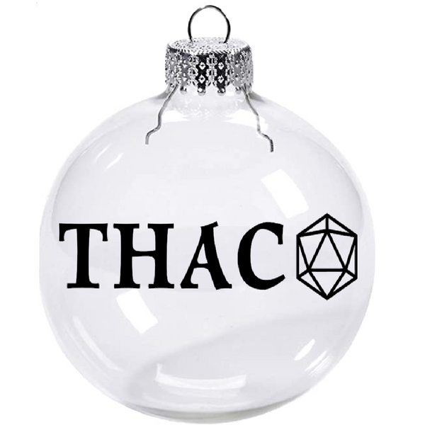 Gamer Ornament Christmas Shatterproof Disc THAC0 THACO D&D Dungeons and Dragons d20 Game Gaming Tabletop RPG Nerd Geek Free Shipping Merch Massacre