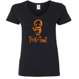 Trick r Treat Ladies V Neck T Shirt Adult S-3X Sam Halloween Horror Anthology Movie Scary Free Shipping Merch Massacre