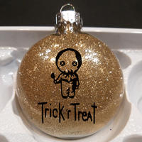 Trick r Treat Ornament Glitter Christmas Shatterproof Disc Sam Halloween Anthology Trick or Treater Horror Scary Movie Free Shipping Merch Massacre