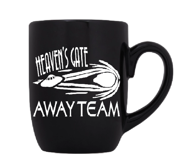 True Crime Mug Coffee Cup Black Heaven's Gate Cult Leader Marshall Applewhite UFO Suicide Comet Hale-Bopp Serial Killer Free Shipping Merch Massacre