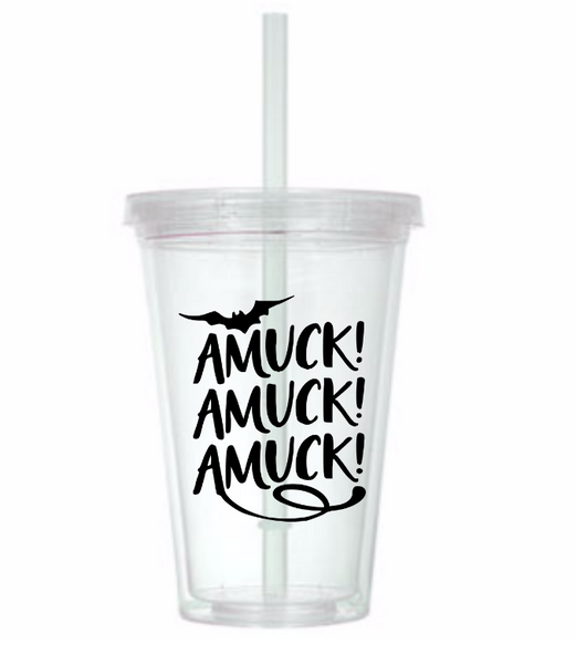 Hocus Pocus Tumbler Cup Amuck Witch Witches Sanderson Sisters Kid Movie Magic Supernatural Funny Scary Nerd Halloween Free Shipping Merch Massacre