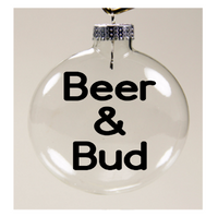 Beer and Bud Ornament Christmas Shatterproof Disc Holiday Free Shipping Merch Massacre