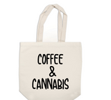 Coffee and Cannabis Weed Canvas Tote Bag Pro Pot Free Shipping Merch Massacre