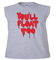 It Pennywise Tank Top Sleeveless Unisex Shirt You'll Float Too Adult Clothes S-2X Horror Merch Massacre Free Shipping