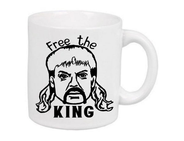 Tiger King Joe Exotic Coffee Cup White Mug Free the King Free Shipping Merch Massacre