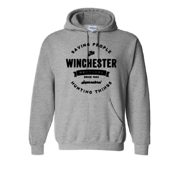 Supernatural Winchester Bros Hoodie Unisex Pullover Hooded Sweatshirt Adult S-5X Sam Dean Horror Free Shipping Merch Massacre