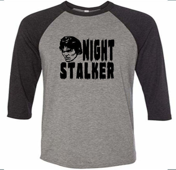 True Crime Richard Ramirez 3/4 Raglan Baseball Shirt Adult XS-3X Night Stalker Serial Killer Horror Free Shipping Merch Massacre