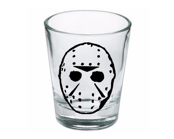 Friday the 13th Shot Glass Jason Voorhees Camp Crystal Lake Killer Slasher Zombie Supernatural Horror  Halloween Free Shipping Merch Massacre