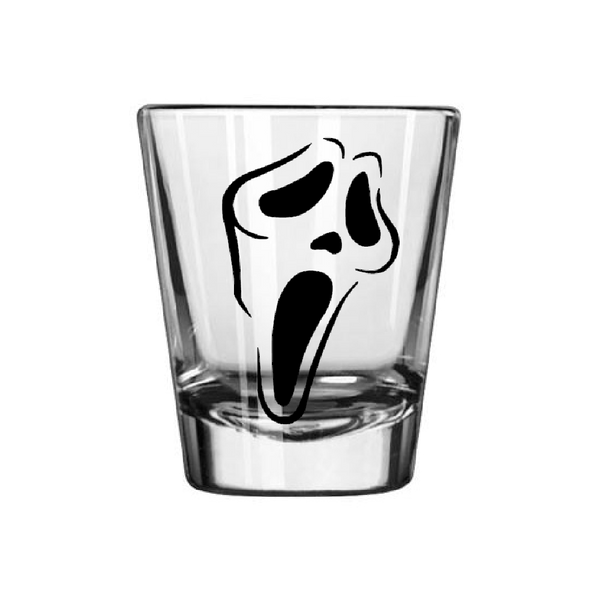 Scream Shot Glass Serial Killer Slasher Scary Movie Horror True Crime Funny LOL Nerd Geek Halloween Free Shipping Merch Massacre