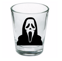 Scream Shot Glass Serial Killer Slasher Scary Movie Horror True Crime Funny LOL Nerd Geek Halloween Free Shipping Merch Massacre