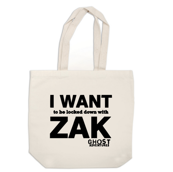 Ghost Adventures Canvas Tote Bag Want to Be Locked Down Zak Bagans Paranormal Horror Free Shipping Merch Massacre